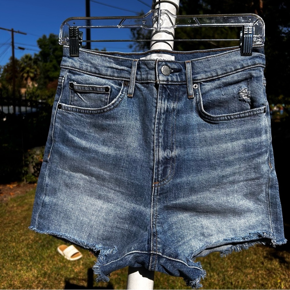 Denim Forum Distressed Blue Jean Shorts